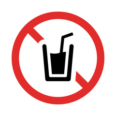 No drink sign vector illustration.
