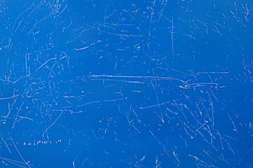 Grunge scratch blue metal sheet texture background