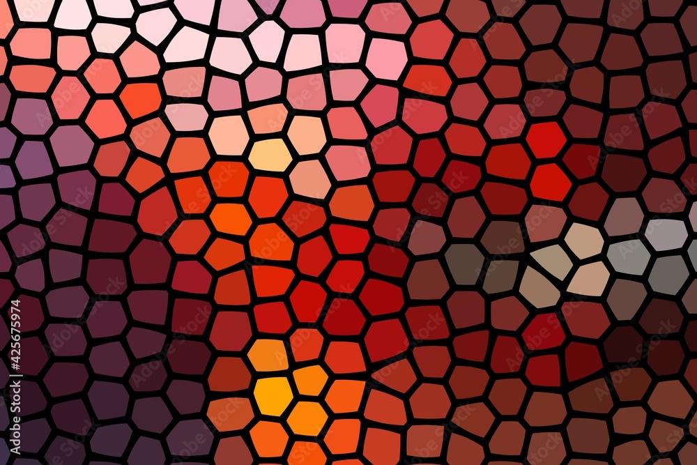 Wall mural Abstract red pattern with squares
