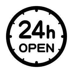 24時間営業の時計風アイコン