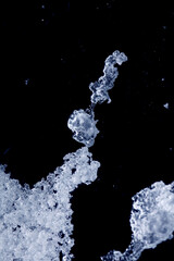 Ice abstract in black background tripping modern high quality big size prints