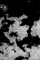 Ice abstract in black background tripping modern high quality big size prints