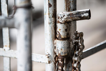 rusty chain and lock
