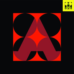 Letter A Monogram Logo
Letter A monogram logo design in Bauhaus art style. Vector logo in Eps 8.