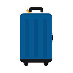 blue travel luggage