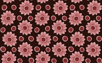 digital colorful flowers saree design dark background