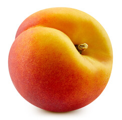 Peach isolated. Peach on white