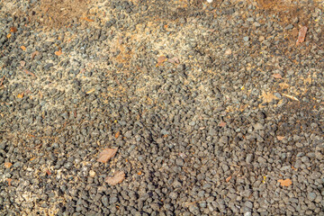 Gravel and sawdust on the road, texture and background for design, used for 3d models