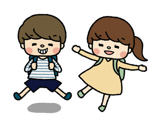 ランドセルを背負った小学生　⑥