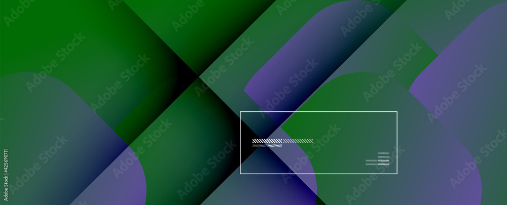 Poster Square shapes composition geometric abstract background. 3D shadow effects and fluid gradients. Modern overlapping forms