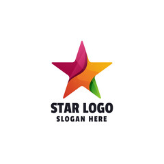 Obraz premium Star Gradient Logo Template