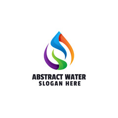 Abstract Water Gradient Logo Design