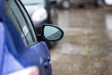 Naklejka premium close up of car mirror