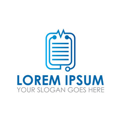 stethoscope data vector , medical logo