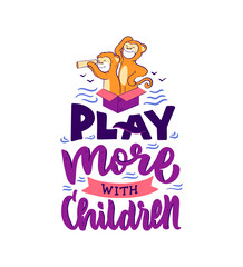 The cartoonish composition is Monkey kids playing.