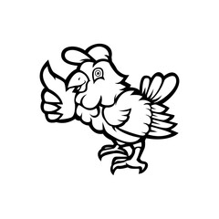 Bird cartoon mascot logo silhouette version. Lovevird character logo in sport style, mascot logo illustration design vector