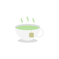 green tea cup icon vector