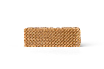Dark wafer biscuit isolated on white background.