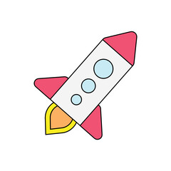 rocket icon vector