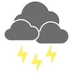 thunderstorm icon vector