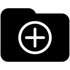 Obraz premium add folder icon vector