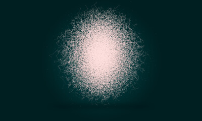 Abstract digital background with connected cybernetic particles