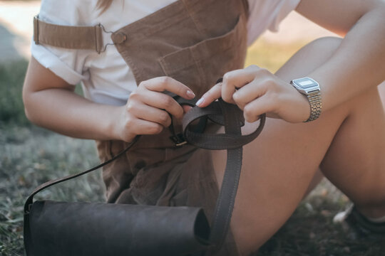 Elegant female hands with thin fingers