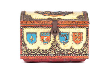 Very old small chest, isolated