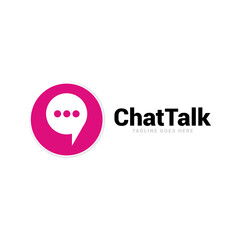 purple app chat talk bubble logo icon vector template.