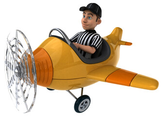 Fun 3D Illustration of an american Referee