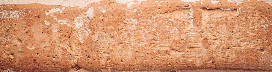 Close-up texture of one brick in the wall