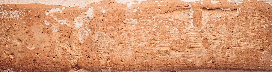 Papier Peint photo Lavable Mur de briques Close-up texture of one brick in the wall