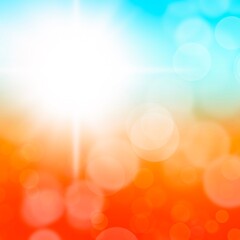Abstract summer background blur and orange color blur with light bokeh