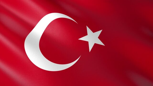 Flag of The Turkey. Flag's footages are rendered in real 3D software. Perfect for TV, Movies, social, HUD, presentations, webs etc.