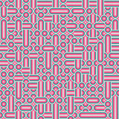 Abstract Geometric Pattern generative computational art illustration