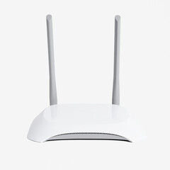 Wireless router mockup 5G network device - obrazy, fototapety, plakaty