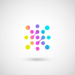 Molecule icon on white background. Vector illustration