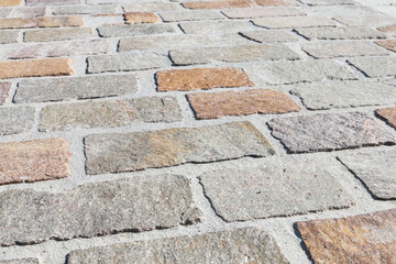 Old cobbled street in the city.