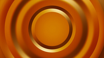 Circle shape dynamic geometric gold color abstract background