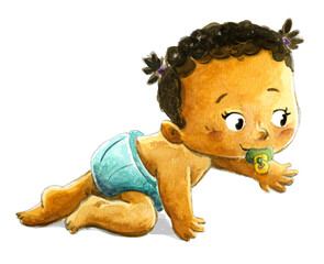 African American baby girl