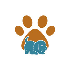 Pet dog logo design vector illustration, Creative Dog logo design concept template, symbols icons