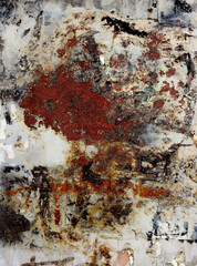 texture for a creepy background with a burnt, rusty and dirty surface drawing symbols like from an abstract painting