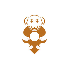 Point Dog logo design vector illustration, Creative Dog logo design concept template, symbols icons