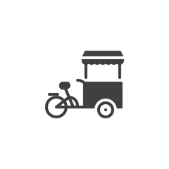 Street food cart vector icon