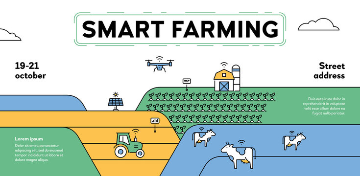 Vector Smart Farm Agriculture Banner