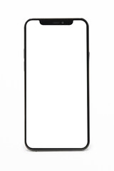 Smartphone with blank white screen innovative future technology