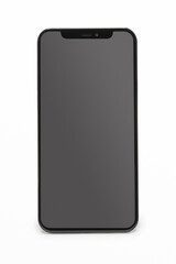 Smartphone with blank black screen innovative future technology