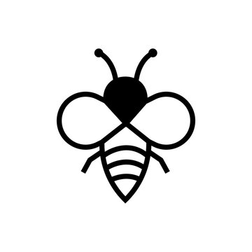 Bee icon design template vector