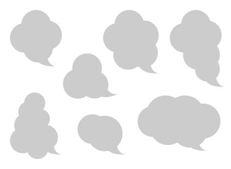 吹き出し「雲（煙）」