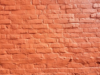 old red brickwork background and texture
